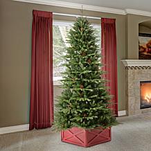 Glitzhome 6ft. Pre-Lit Green Fir Artificial Christmas Tree w/ 350 LED
