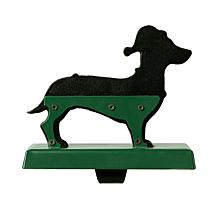 Glitzhome 6in. H Wooden and Metal Dachshund Stocking Holder