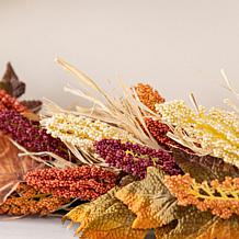 Glitzhome 72"L Fall Multi-Colored Sorghum Garland