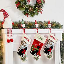 Glitzhome 7.5in. H Set of 3 Resin Gnomes Stocking Holder
