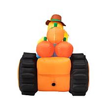 Glitzhome 7ft Fall Lighted Inflatable Tractor Decor