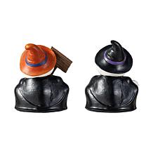 Glitzhome 7''H Halloween Resin Skeleton Frogs Table Decor 2-pack