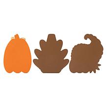 Glitzhome 7in. H Thanksgiving Wooden Pumpkin /Turkey /Croissant Decor