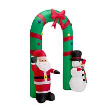 Glitzhome 8' Inflatable Santa Snowman Gate Arch