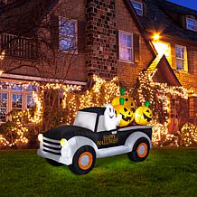 Glitzhome 8FT Lighted Inflatable Truck with Jack-O-Lantern Pumpkins