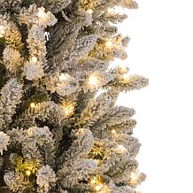 Glitzhome 9 Ft. Preloaded LED Pencil Fir Artificial Christmas Tree