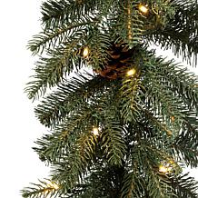 Glitzhome 9' Pre-Lit Greenery Pine Cone Christmas Garland