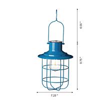 Glitzhome 9.75" Metal Wire Solar Powered Outdoor Hanging Lantern