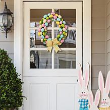 Glitzhome Easter Egg Shaped Eggs Wreath