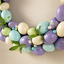 Glitzhome Easter Purple Hue Eggs Wreath