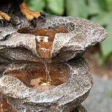 Glitzhome Majestic Bald Eagle Outdoor Fountain 25.25"H