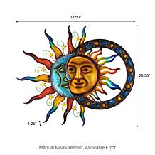Glitzhome Metal Sun and Moon Wall Décor