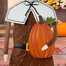 Glitzhome Metal Thanksgiving Pilgrim Yard Stake /Standing Decor
