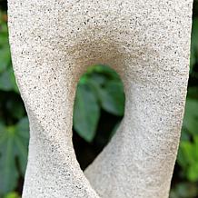 Glitzhome Modern Geometric Outdoor Fountain with LED Light 36.5"H