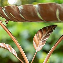 Glitzhome Multifunctional 2-in-1 Faux Copper Patina Finish Birdfeeder