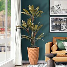 Glitzhome Oversized Eco-Friendly HDPE Textured Tall Pot Planter 2pk