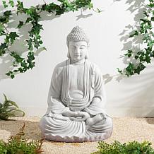 Glitzhome Oversized MGO Meditating Buddha Statue 29.5" H