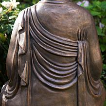 Glitzhome Oversized MGO Meditating Buddha Statue 29.5" H