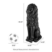 Glitzhome Oversized Regal Guardian Lion Statue 36.25" H