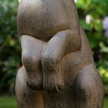 Glitzhome Oversized Standing Rabbit Garden Statue 28"H