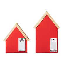 Glitzhome Set of 2 Lighted Valentine's Wooden House-shaped Table Decor