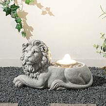 Glitzhome Zen-Style Outdoor Lying Lion Fountain