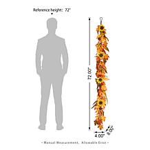 Glizthome 6' Fall Maple Leaf and Sunflower Garland