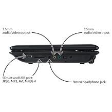 GPX 12" Portable Bluetooth DVD Player w/Carry Bag, Headphones & Remote