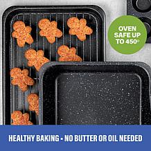 Granitestone 6-Piece Nonstick Stackable Bakeware Set, Gray