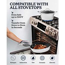 Granitestone Charleston Hammered White 15-Piece Cookware Set