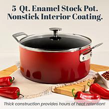 GraniteStone Diamond 5 Qt. Gradient Stock Pot with Tempered Glass Lid