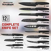 Granitestone NutriBlade 12-Piece Stainless Steel Knife Set