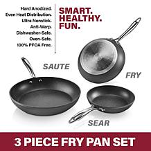 Granitestone Pro Hard Anodized 3-Pack Fry Pan with Stay Cool Handles