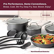 GraniteStone Pro Hard-Anodized Pots and Pans with Utensils - 13 Piece