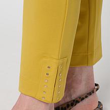 Grey by Jhoan Sebastian Double Knit Ankle Pant with Metal Studs