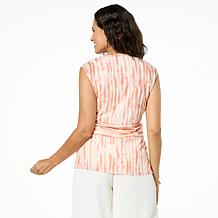 GREY by Jhoan Sebastian Grey Chiffon Self-Sash Sleeveless Top