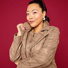 Grey by Jhoan Sebastian Grey Faux Leather Trench Coat