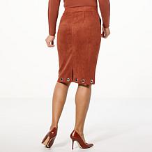 GREY by Jhoan Sebastian Grey Faux Suede Capsule Skirt