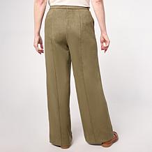 Grey by Jhoan Sebastian Grey Faux Suede Wide-Leg Pull-On Pant