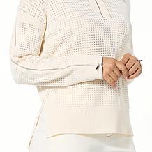 GREY by Jhoan Sebastian Grey Perforated Zip Detail Sweater