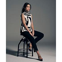 GREY by Jhoan Sebastian Grey Ponte Pant with Grommet Detail