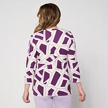 Greyby Jhoan Sebastian Grey V-Neck Top with Cut Out Detail