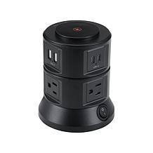 Griffin 10-Port Swivel Table Tower Surge Protector w/Wireless Charging