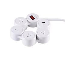 Griffin Flexible Surge Protector with 4 Outlets and USB-C and USB-A