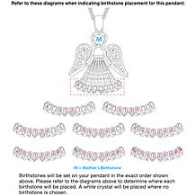 Guardian Angel Filigree Birthstone Pendant with Necklace