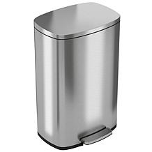 happimess HPM1008A Ashley Rectangular 8-Gallon Soft-Close Lid with Free Mini Trash Can, Stainless Steel