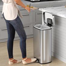 Halo 8 Gallon Step Pedal Trash Can with AbsorbX Odor Filter