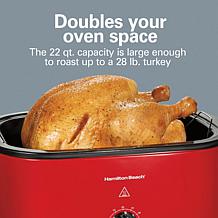 Hamilton Beach Electric Roaster Oven Red 22 Quarts