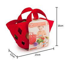 Hape Kitchen Food Playset Toddler Vegetable Basket, 7 Piece