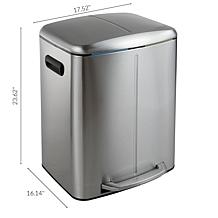happimess Marco Rectangular 10.5-Gallon Trash Can with Soft-Close Lid